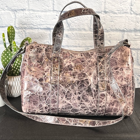AYL Lazzaro Genuine Distressed Leather Handbag Satchel Shoulder Strap LAA203 - Picture 1 of 6